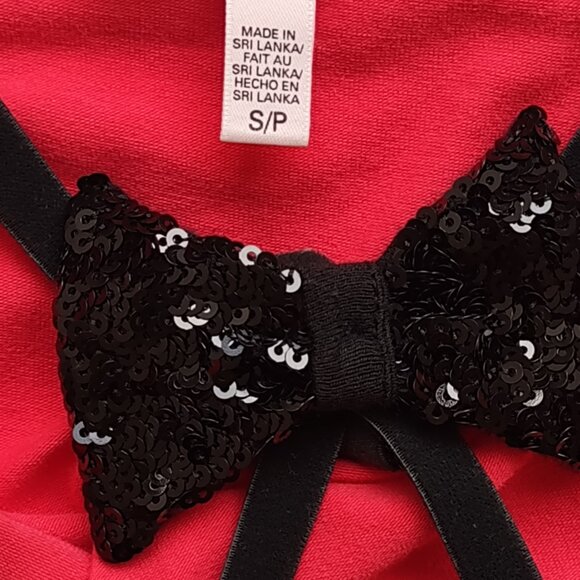 Victoria's Secret Red Nightie Black Sequin Bows 'Naughty & Nice' Women's Small - Picture 7 of 10